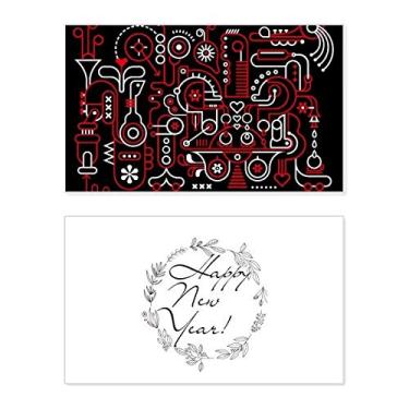 Imagem de Graffiti Street, abstrato, vermelho, branco, padrão, festival, ano novo, cartão de felicitações, mensagem de abençoar presente