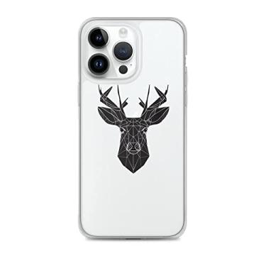 Imagem de 3GO 30GO Capa transparente elegante para iPhone com logotipo Antler – Proteção simples e durável para o seu telefone