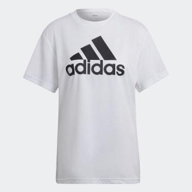 Imagem de Camiseta Adidas Aeroready Designed To Move Boyfriend Feminina - Branco