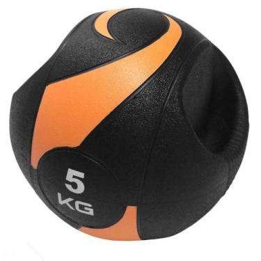 Imagem de Medicine Ball 5 Kg Com Pegada Cor Laranja Com Preto Liveup  Liveup Spo