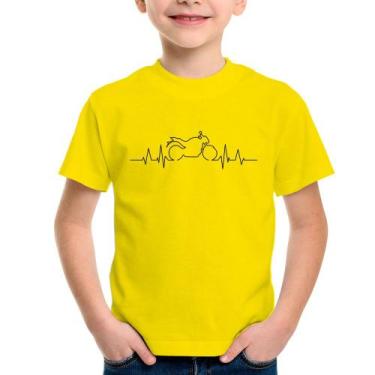 Imagem de Camiseta Infantil Batimentos Cardíacos Moto Gp - Foca Na Moda