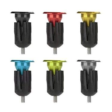 Imagem de Alargadores de extremidade de barra de bicicleta da Tbest de liga de alumínio para guidão de bicicleta, guidão de bicicleta, guidão de bicicleta, barra de extremidade, 5 cores disponíveis (titânio)