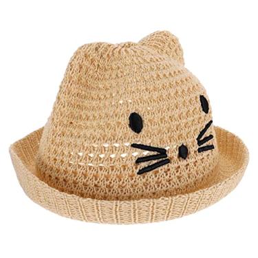 Imagem de KESYOO 4 Pcs Tricotar um chapéu de palha para crianças chapéu de sol de janeiro e julho chapéu de chapéu de praia chapéu de proteção solar chapéu de balde ao ar livre infantil