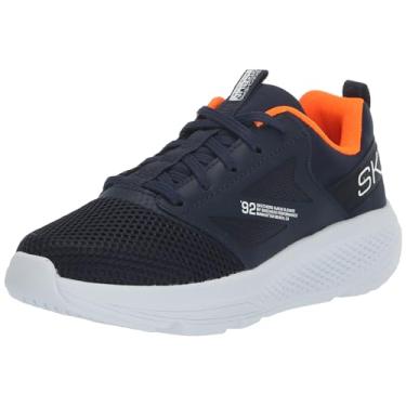 Imagem de Skechers Go Run Elevate Cipher para meninos, Azul-marinho/laranja, 14
