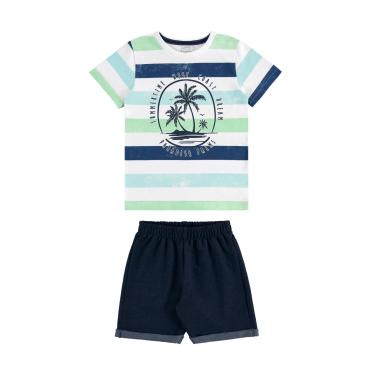 Imagem de Infantil - Conjunto Alakazoo Bermuda e Camiseta Summer Time Azul  menino