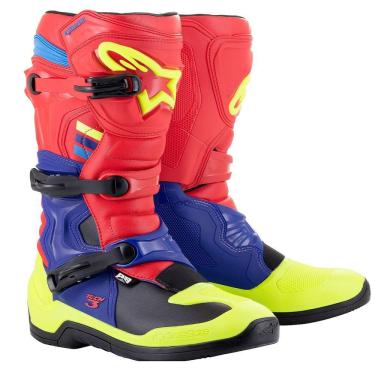 Imagem de BOTA ALPINESTARS TECH 3 VERMELHO AZUL ESCURO AMARELO FLUO 11  Ean :8059347051628