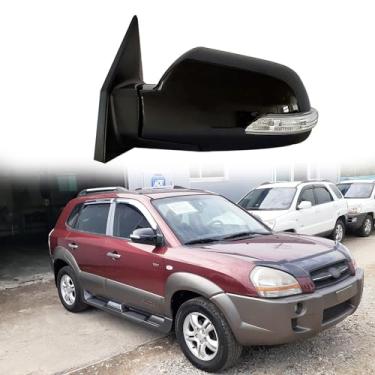 Imagem de Espelhos laterais adequados para Hyundai Tucson 2005-2013 Conjunto de espelho retrovisor lateral do motorista ajuste elétrico de substituição do espelho lateral, luz de seta, aquecimento, dobrável
