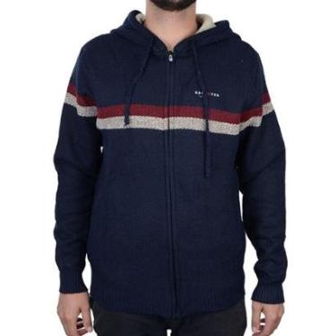 Imagem de Blusa Masculina Gangster Tricot Com Capuz Marinho - 871303-Masculino