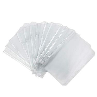 Imagem de 20 furos de plástico transparente PVC inserível pastas, bolsos, folha de papel, refil protetor para 20 anéis, agenda, diário, folha solta, arquivo, documentos, bolsa de arquivamento (pacote com 12,