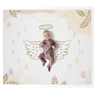 Imagem de Tapete Cenário Para Fotos Mesversário Anjinho 1,25mx1,45m