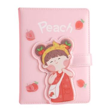 Imagem de Joucien Página de título tridimensional colorida Hot Stamping Hand Ledger PU Magnetic Buckle Hand Ledger Student Girl Cute Notebook-Summer Fruit B