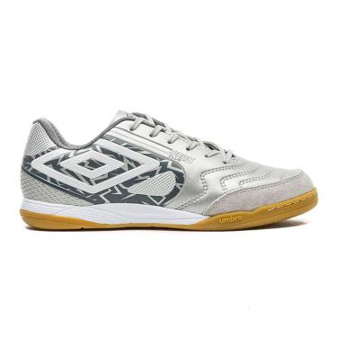 Imagem de Chuteira Umbro Futsal Pro 5 Bump Club Masculino Prata /Branco