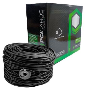 Imagem de Caixa Cabo Trançado Para Cftv Alarme C6 Preto 305m Camera - Pci Cables