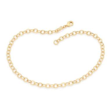 Imagem de Tornozeleira banhado ouro 3x 24k 18k e 22k feminina pulseira de pé rom