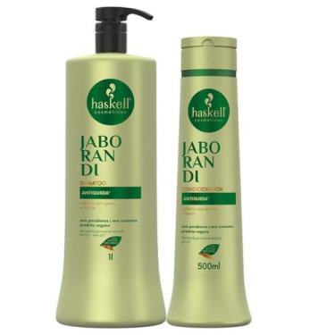 Imagem de Kit Haskell JABORANDI Shampoo 1 Litro Condicionador 500 ml
