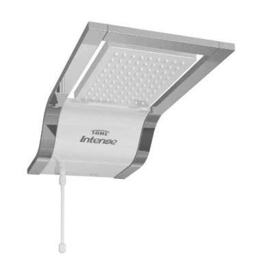 Imagem de Chuveiro Ducha Intense Eletrônica Khrome Fame Branco e Cromado, 220V