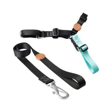 Imagem de Peitoral com Guia Toh Anti-Puxão Black para Cães - Tamanho P