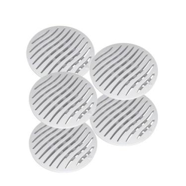 Imagem de Kit 5 Ralos Grelha Redonda Tigre Ecológica Branca Pvc 100mm