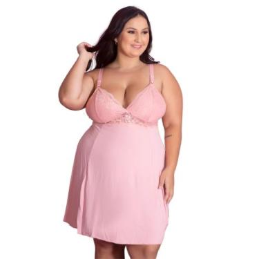 Imagem de Camisola Plus Size Romantic Sexy Tamanho Grande Confortável Charmosa -