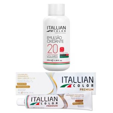 Imagem de 02 Colorações Itallian Color Louro escuro 6.0 + 1 Oxi 20 Volumes 100ml