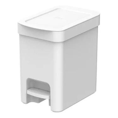 Imagem de Lixeira Pedal Com Tampa 6 Litros Cozinha/Banheiro Cesto/Lixo - OU