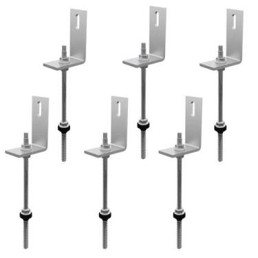 Imagem de Suporte Fixa Linha C Placa Solar Telha Fibro Madeira Kit 06 - Perfil M