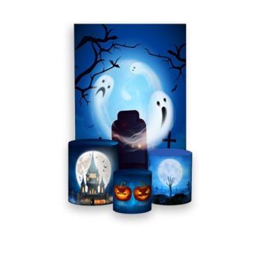 Imagem de Painel De Festa Vertical 1,50 x 2,20 + Trio De Capas Cilindro - Hallow
