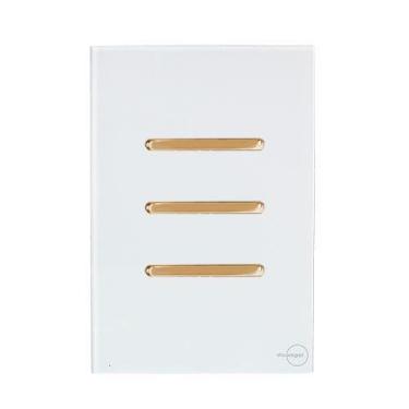 Imagem de Cj interruptor triplo ( 2 simples + 1 paralelo) com suporte 4x2 - dico