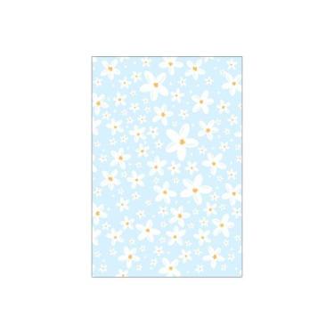 Imagem de Painel De Festa Vertical 1,50 x 2,20 -  Flores Margaridas Azul Claro 1