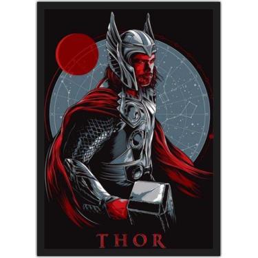 Imagem de Quadro Decorativo Thor Heróis Geek Decorações Com Moldura G07 - Vital 