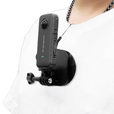 Imagem de Suporte magnético no peito + cordão de pescoço, suporte magnético para selfie POV acessórios para Insta360 X4 X3 X2 Ace Pro GoPro Max Hero 12 11 10 9 DJI Action 4 Osmo Pocket 3