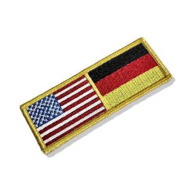 Imagem de BP0055-0081-011 Bandeira USA Alemanha Patch Bordado 11x3,8cm - BR44