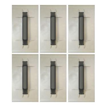 Imagem de Kit 6 Desempenadeira Plástico Textura Grafiato 16x28 Branca - Injebala