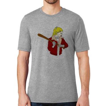 Imagem de Camiseta Baseball Girl - Foca na Moda, Cinza, GGG