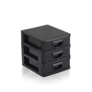 Imagem de Mini Porta Tudo para Casa Texturizado Gaveteiro Organizador 15x13x14cm
