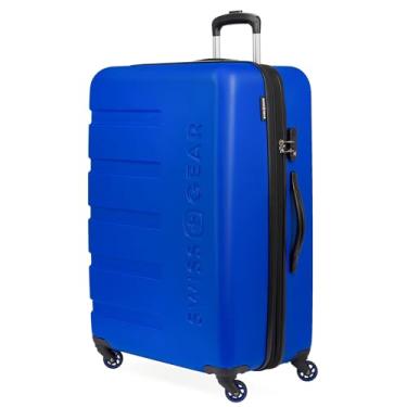 Imagem de SwissGear 7366 Mala Rígida Expansível com Rodas Giratórias, Cobalto, Checked-Large 27-Inch, 7366 Bagagem expansível rígida com rodas giratórias