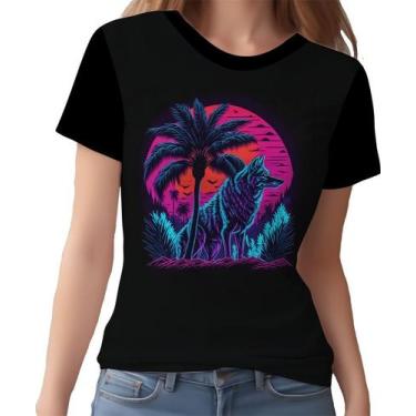 Imagem de Camisa Camiseta Estampada T-shirt Face Lobo Neon Canino 2 - Enjoy Shop
