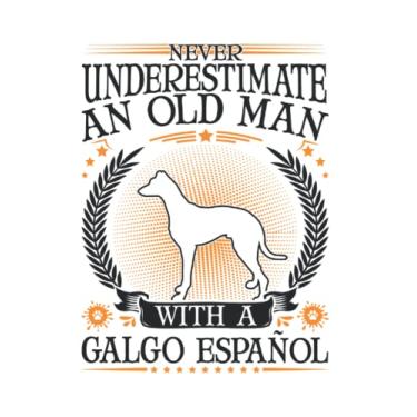 Imagem de Galgo Espanol Notizbuch: Galgo Español Alter Mann Spanischer Windhund / 6x9 Zoll / 120 linierte Seiten