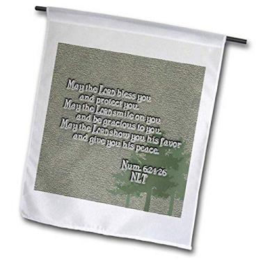Imagem de 3dRose fl_20537_2 Números de bênção de Aaron 624 26 Verso da Bíblia Bandeira de jardim, 45,7 x 68,5 cm