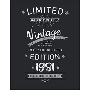 Imagem de 40. Geburtstag Limited 40 Jahre Edition 1981 Graphic Deko Vintage: RÄTSELBUCH - Lustiges Retro Geburtstags Geschenk, Geschenkidee - A4 (8,5x11) - 101 ... Sketch, Planer, Geburtstag, Jahrgang, Spruch