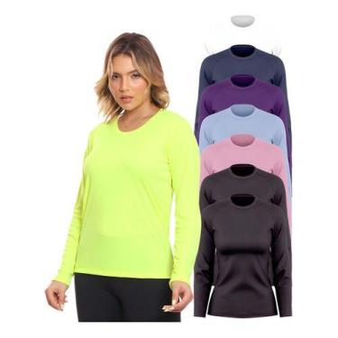Imagem de Kit 7 Camisas Feminina Camiseta Térmica Proteção Solar Uv - MC Digital