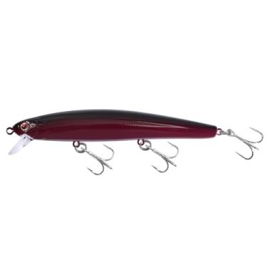 Imagem de LITTMA Iscas de pesca de surfe Califórnia Iscas de água salgada Crankbait Surf Minnow 110 - Sardinha metálica super brilhante e rosa perolado para a barriga para pesca de alabote e striper