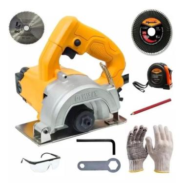 Imagem de Serra Marmore Dewalt 1400w 5 Pol DW862 Com Disco Madeira, Amarelo, 220