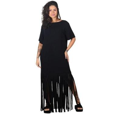 Imagem de Vestido Franja Moderno - Deliriyou, Preto, G