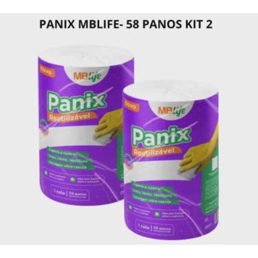 Imagem de Pano Multiuso Wiper Reutilizável Panix Zero Fiapos 2 Rolos 58 Panos Mb