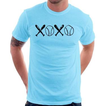 Imagem de Camiseta Xoxo Baseball - Foca na Moda, Azul bebê, GGG