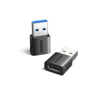 Imagem de UGREEN Adaptador USB para USB C de 10 Gbps, pacote com 2 adaptadores tipo C, conversor fêmea para macho, compatível com iPhone 16/15, iPad Air/Mini, Apple Watch, Samsung Galaxy S24/S23