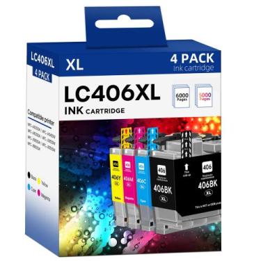 Imagem de Cartuchos de tinta belietop LC406XL de alto rendimento para impressora