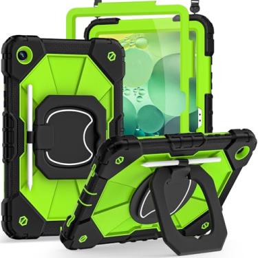 Imagem de Auizotl Capa para Samsung Galaxy Tab A9+/A9 Plus de 11 polegadas (SM-X210/X216/X218) com protetor de tela/suporte giratório/suporte de lápis, capa à prova de choque de grau militar para Galaxy Tab A 9