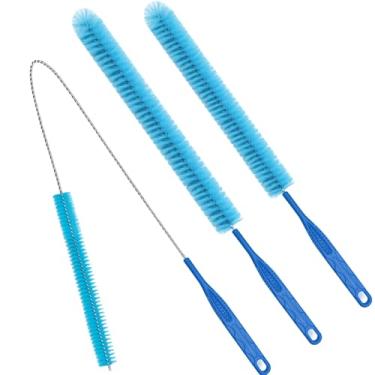 Imagem de Conjunto de 3 escovas de limpeza de esgoto, escovas de limpeza estendidas para escovas de remoção de fiapos e banheiro, canos de banheiro, pias de cozinha, ralos, remove fiapos e pequenos detritos de